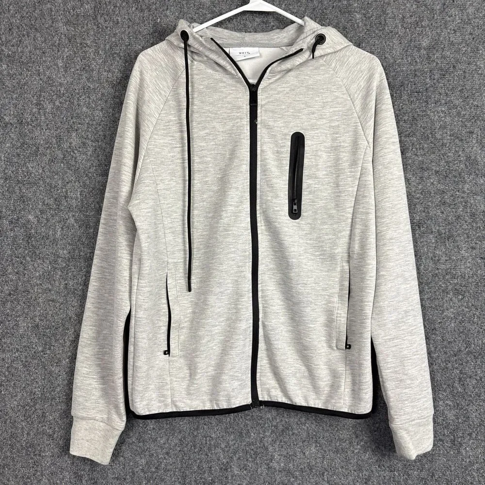 Weiv Los Angeles Crosstek Jacket Mens Size S Heather Gray Active Casual Tech
